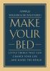 Book cover for "Make your bed"