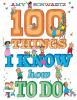 Book cover for "100 things I know how to do".