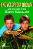 Book cover for "Encyclopedia Brown and the case of the slippery salamander".