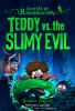 Book cover for "Teddy vs. the slimy evil".