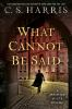 Book cover for "What cannot be said".