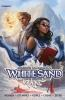 Book cover for "Brandon Sanderson's white sand"