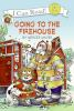 Book cover for "Going to the firehouse".