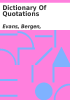 Book cover for "Dictionary of quotations".