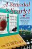 Book cover for "A scandal in scarlet".