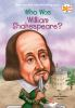 Book cover for "Who was William Shakespeare?".