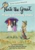 Book cover for "Nate the Great and the missing birthday snake".