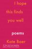 Book cover for "I hope this finds you well"