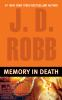 Book cover for "Memory in death".