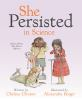 Book cover for "She persisted in science".