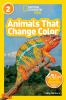Book cover for "Animals that change color".