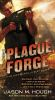 Book cover for "The plague forge".