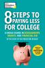 Book cover for "8 steps to paying less for college".