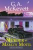 Book cover for "Murder at Mabel's motel".