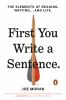 Book cover for "First you write a sentence"