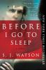 Book cover for "Before I go to sleep"