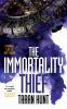 Book cover for "The immortality thief".