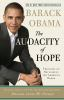Book cover for "The audacity of hope"