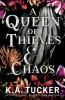 Book cover for "A queen of thieves & chaos".