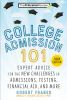 Book cover for "College admission 101".