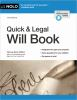 Book cover for "Quick & legal will book"