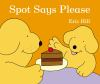 Book cover for "Spot says please".