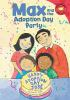 Book cover for "Max and the adoption day party".