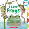 Book cover for "I love frogs".