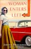Book cover for "Woman enters left"