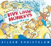 Book cover for "Five little monkeys wash the car".