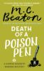 Book cover for "Death of a poison pen".