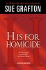 Book cover for "H is for homicide".