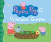Book cover for "Peppa Pig and the vegetable garden".