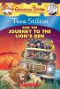 Book cover for "Thea Stilton and the journey to the lion's den".