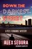 Book cover for "Down the darkest street".