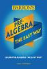 Book cover for "Barron's pre-algebra the easy way"
