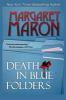 Book cover for "Death in blue folders"
