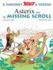 Book cover for "Asterix and the missing scroll".