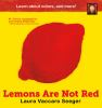 Book cover for "Lemons are not red"