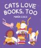 Book cover for "Cats love books, too"