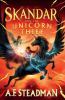 Book cover for "Skandar and the unicorn thief".