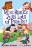 Book cover for "Miss Banks pulls lots of pranks!".