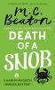 Book cover for "Death of a snob".