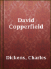 Book Cover for "David Copperfield"