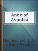 Book Cover for "Anne of Avonlea"