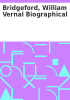 Book cover for "Bridgeford, William Vernal Biographical".