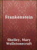 Book Cover for "Frankenstein"