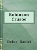 Book Cover for "Robinson Crusoe"