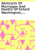 Book cover for "Abstracts of marriages and deaths of extant Washington, N.C., newspapers".