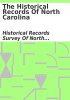 Book cover for "The Historical records of North Carolina".